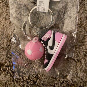High Top Gym Shoe Shoe Pink/Black Keychain, Purse Charm, Backpacks NWT